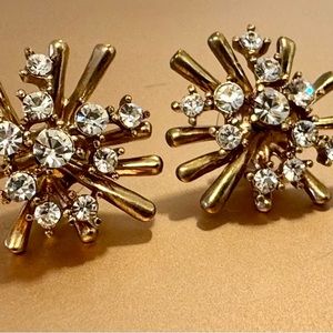 JCrew Crystal MidMod Starburst Earrings